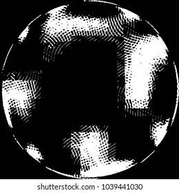 Abstract grunge grid stripe halftone background pattern. Black and white line vector illustration
