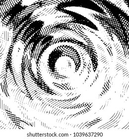 Abstract grunge grid stripe halftone background pattern. Black and white line vector illustration
