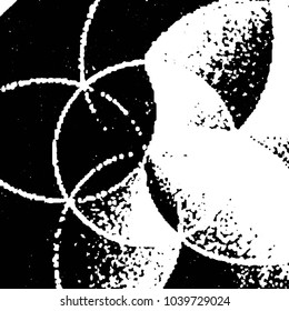 Abstract grunge grid stripe halftone background pattern. Black and white line vector illustration

