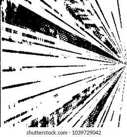 Abstract grunge grid stripe halftone background pattern. Black and white line vector illustration
