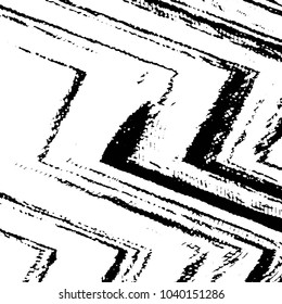 Abstract grunge grid stripe halftone background pattern. Black and white line vector illustration
