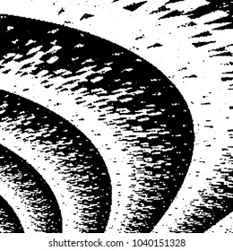 Abstract grunge grid stripe halftone background pattern. Black and white line vector illustration
