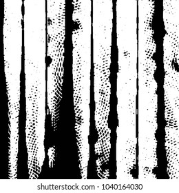 Abstract grunge grid stripe halftone background pattern. Black and white line vector illustration
