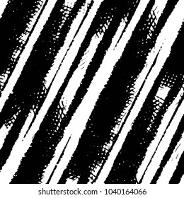 Abstract grunge grid stripe halftone background pattern. Black and white line vector illustration
