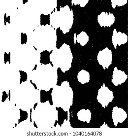 Abstract grunge grid stripe halftone background pattern. Black and white line vector illustration
