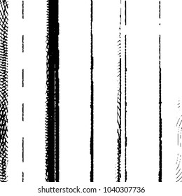 Abstract grunge grid stripe halftone background pattern. Black and white line vector illustration
