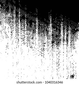 Abstract grunge grid stripe halftone background pattern. Black and white line vector illustration
