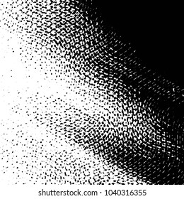 Abstract grunge grid stripe halftone background pattern. Black and white line vector illustration
