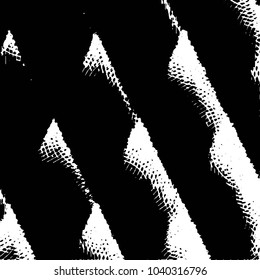 Abstract grunge grid stripe halftone background pattern. Black and white line vector illustration
