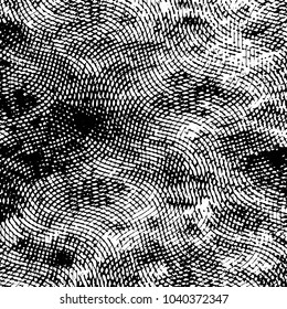 Abstract grunge grid stripe halftone background pattern. Black and white line vector illustration
