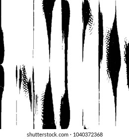Abstract grunge grid stripe halftone background pattern. Black and white line vector illustration
