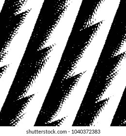 Abstract grunge grid stripe halftone background pattern. Black and white line vector illustration

