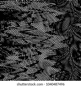 Abstract grunge grid stripe halftone background pattern. Black and white line vector illustration
