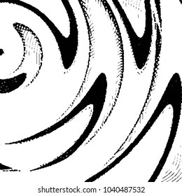 Abstract grunge grid stripe halftone background pattern. Black and white line vector illustration

