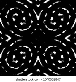 Abstract grunge grid stripe halftone background pattern. Black and white line vector illustration
