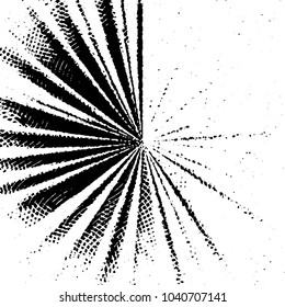 Abstract grunge grid stripe halftone background pattern. Black and white line vector illustration
