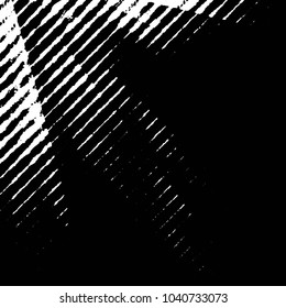 Abstract grunge grid stripe halftone background pattern. Black and white line vector illustration
