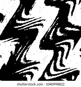 Abstract grunge grid stripe halftone background pattern. Black and white line vector illustration
