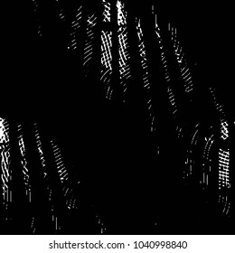 Abstract grunge grid stripe halftone background pattern. Black and white line vector illustration
