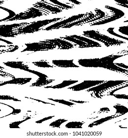 Abstract grunge grid stripe halftone background pattern. Black and white line vector illustration
