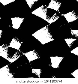 Abstract grunge grid stripe halftone background pattern. Black and white line vector illustration
