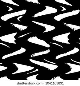Abstract grunge grid stripe halftone background pattern. Black and white line vector illustration
