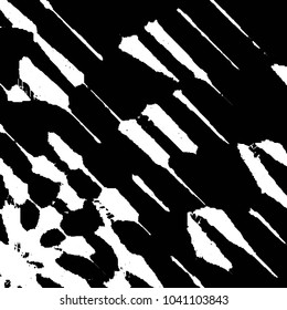 Abstract grunge grid stripe halftone background pattern. Black and white line vector illustration
