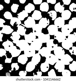 Abstract grunge grid stripe halftone background pattern. Black and white line vector illustration
