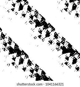 Abstract grunge grid stripe halftone background pattern. Black and white line vector illustration
