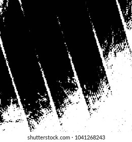 Abstract grunge grid stripe halftone background pattern. Black and white line vector illustration
