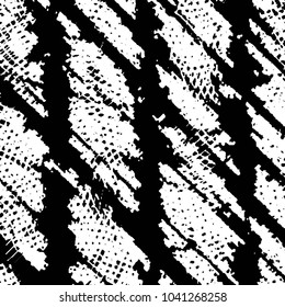 Abstract grunge grid stripe halftone background pattern. Black and white line vector illustration

