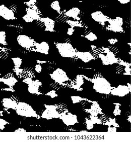 Abstract grunge grid stripe halftone background pattern. Black and white line vector illustration
