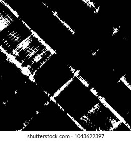 Abstract grunge grid stripe halftone background pattern. Black and white line vector illustration
