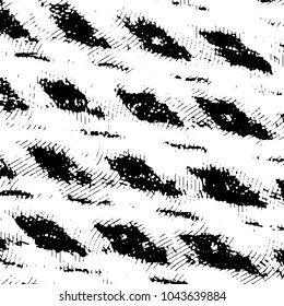 Abstract grunge grid stripe halftone background pattern. Black and white line vector illustration
