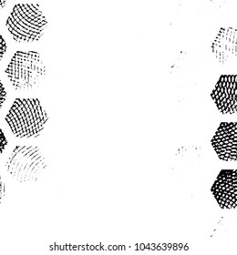 Abstract grunge grid stripe halftone background pattern. Black and white line vector illustration
