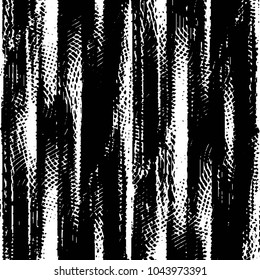 Abstract grunge grid stripe halftone background pattern. Black and white line vector illustration
