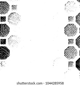 Abstract grunge grid stripe halftone background pattern. Black and white line vector illustration
