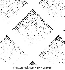 Abstract grunge grid stripe halftone background pattern. Black and white line vector illustration
