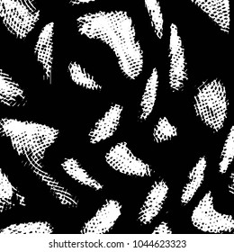 Abstract grunge grid stripe halftone background pattern. Black and white line vector illustration