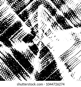 Abstract grunge grid stripe halftone background pattern. Black and white line vector illustration
