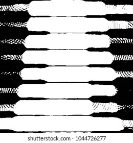 Abstract grunge grid stripe halftone background pattern. Black and white line vector illustration
