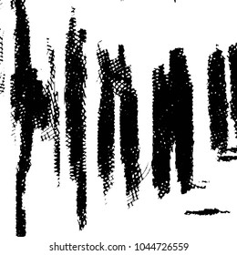 Abstract grunge grid stripe halftone background pattern. Black and white line vector illustration
