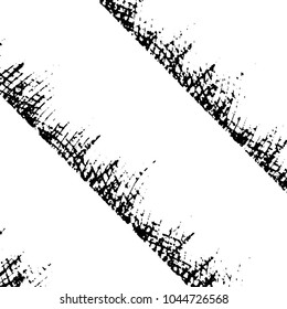 Abstract grunge grid stripe halftone background pattern. Black and white line vector illustration

