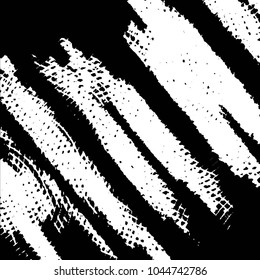 Abstract grunge grid stripe halftone background pattern. Black and white line vector illustration
