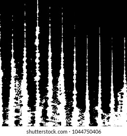 Abstract grunge grid stripe halftone background pattern. Black and white line vector illustration
