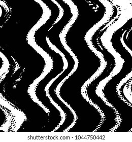 Abstract grunge grid stripe halftone background pattern. Black and white line vector illustration
