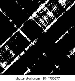 Abstract grunge grid stripe halftone background pattern. Black and white line vector illustration
