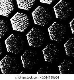 Abstract grunge grid stripe halftone background pattern. Black and white line vector illustration
