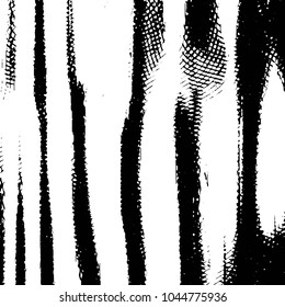 Abstract grunge grid stripe halftone background pattern. Black and white line vector illustration

