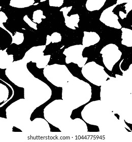 Abstract grunge grid stripe halftone background pattern. Black and white line vector illustration
